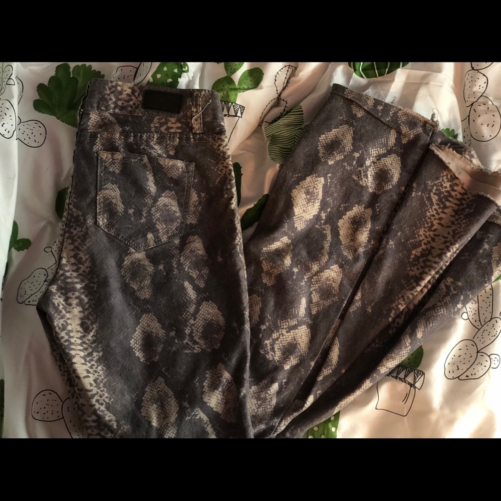 Snake skin bell bottoms